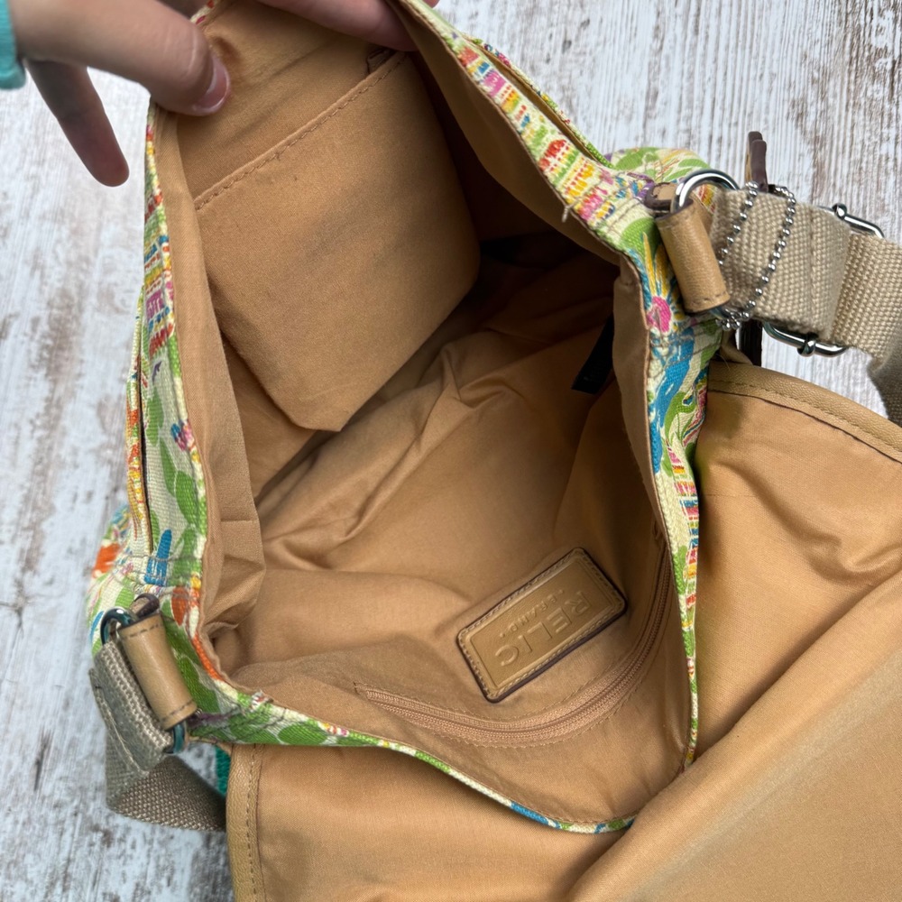 VTG Y2K Relic by Fossil Butterfly Floral Fairy Canvas Crossbody Bag Boho Purse - Picture 6 of 11